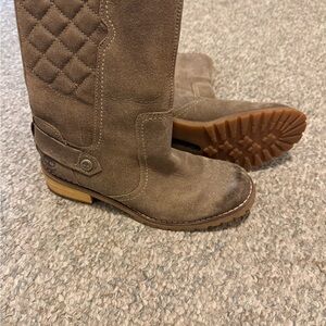Timberland Taupe Quilted Suede Boots